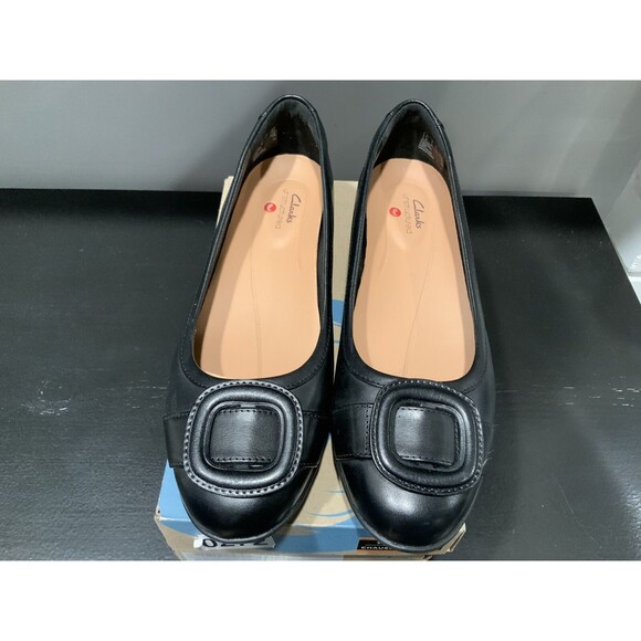 Clarks UN Blush Cove Black Leather Size 7 W / NWB - Picture 4 of 6